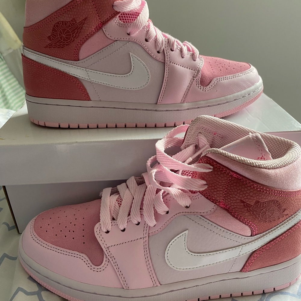 Pink Air Jordan 1s (Mid)